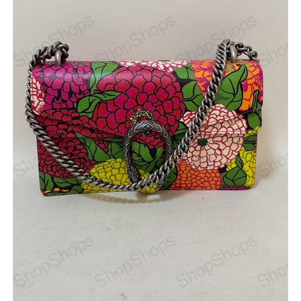 Gucci Vibrant Pink and Red Crossbody Bag COA